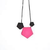 Fuchsia 3 Element Geometric Necklace - Vertigo by Varily Jewelry