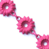 Flower Chain Bracelet - Dahlia in Fuchsia