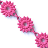Flower Chain Bracelet - Dahlia in Fuchsia