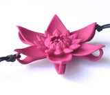 Fuchsia Dahlia Flower Bracelet Side