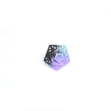 Lilac Black Aqua Cocktail Ring Perforated - Vertigo