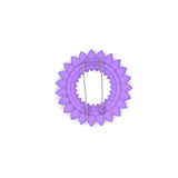 Flower Brooch - Dahlia Lilac Back