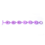 Lilac full Flower Chain Bracelet - Dahlia