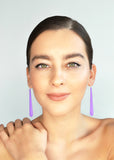 Long Pentagon Earrings XL - Vertigo in Lilac