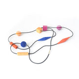 Bright Color Long Beaded Necklace - Optical
