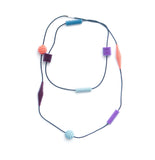 Pastel Color Long Beaded Necklace - Optical