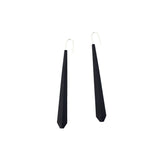 Black Long Pentagon Earrings XL - Vertigo by Varily Jewelry