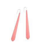Coral Long Pentagon Earrings XL - Vertigo by Varily Jewelry