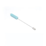 Aqua Geometric Simple Pin Brooch - Optical - by Varily Jewelry