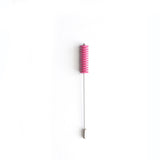 Fuchsia Geometric Simple Pin Brooch - Optical - by Varily Jewelry