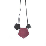 Plum 3 Element Geometric Necklace - Vertigo by Varily Jewelry