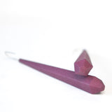 Plum Long Pentagon Earrings XL - Vertigo Side View