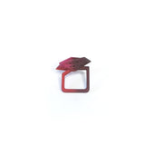 Plum Tangerine Fuchsia Cocktail Ring Perforated - Vertigo Side View
