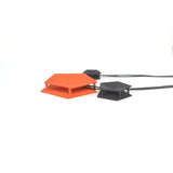 Tangerine Side View 3 Element Geometric Necklace - Vertigo by Varily Jewelry