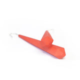 Tangerine Long Pentagon Earrings XL - Vertigo Side View