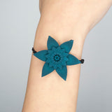 Flower Bracelet - Dahlia Dark Teal