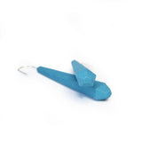 Dark Teal Long Pentagon Earrings XL - Vertigo Side View