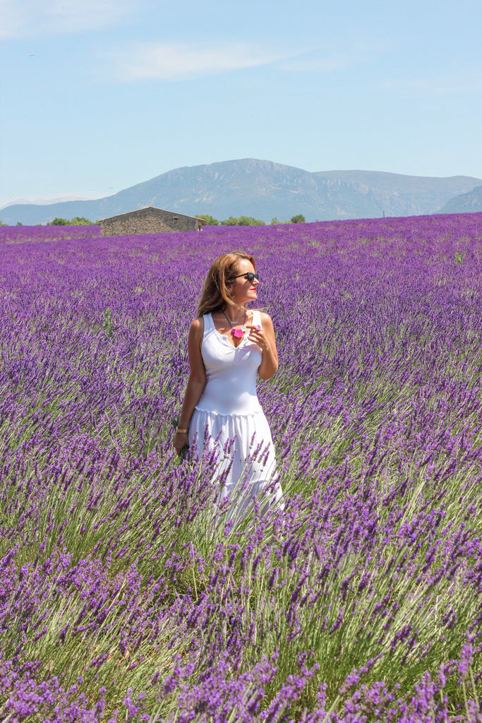 Lavender fields with Elisa Chisana Hoshi