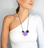 Lilac Long 3 Element Necklace - Vertigo by Varily Jewelry