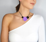 Lilac Short 3 Element Necklace - Vertigo by Varily Jewelry