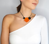 Tangerine Short 3 Element Necklace - Vertigo by Varily Jewelry