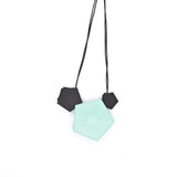 Aqua 3 Element Geometric Necklace - Vertigo by Varily Jewelry