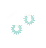 Aqua Hoop Earrings - Rainforest by Varily Jewelry