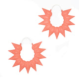 Hoops XL - Rainforest Coral by Varily Jewelry