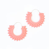Hoop Earrings - Dahlia Coral by Varily Jewelry