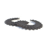 Black Hoop Earrings - Dahlia by Varily Jewelry