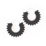 Hoop Earrings - Dahlia Black by Varily Jewelry