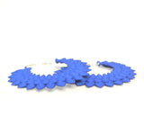 Blue Hoop Earrings - Dahlia by Varily Jewelry
