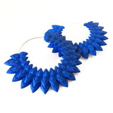 Blue Hoop Earrings - Dahlia by Varily Jewelry