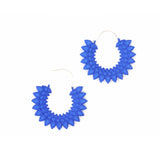 Blue Hoop Earrings - Dahlia Back