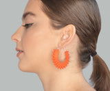 Tangerine Hoop Earrings - Dahlia