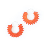 Hoop Earrings - Dahlia Tangerine by Varily Jewelry