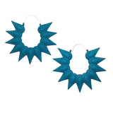 Hoops XL - Rainforest Dark Teal by Varily Jewelry