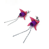 Pink & purple Fuchsia Earrings by Varily Jewelry