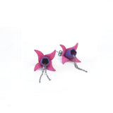 Purple & Pink Fuchsia Earrings by Varily Jewelry
