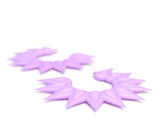 Lilac Side Hoops XL - Rainforest Hoop Earrings
