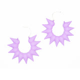 Lilac Back Hoops XL - Rainforest Hoop Earrings