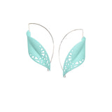 Aqua Leaf Earrings - Rainforest by Varily Jewelry