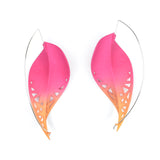 Fuchsia & Citrus Leaf Earrings XL - Rainforest