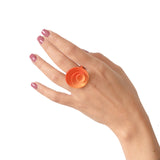 Tangerine & Citrus Round Ring - Vertigo by Varily Jewelry