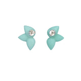 Aqua Seed Stud Earrings Back