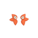 Tangerine Seed Stud Earrings Back