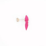 Fuchsia Seed Stud Earrings - Rainforest Collection - Colorful Studs Side View