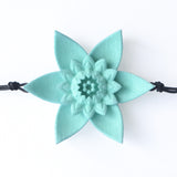 Flower Bracelet - Dahlia Aqua Front