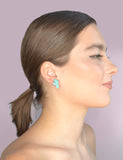 Aqua Seed Stud Earrings 