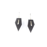 Black Non-Perforated Geometric Drop Earrings - Vertigo by Varily Jewelry